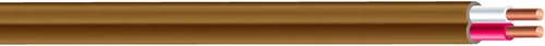 Woods Southwire 64162122 2 Conductor 18/2 Thermostat Wire; 18-Gauge Solid Copper Class 2 Power-Circuit Cable; Brown