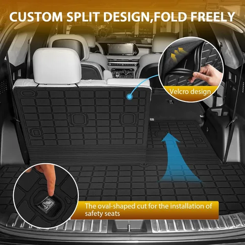 Vista 265 de Powerty Alfombrillas de carga para Jeep Grand Cherokee L 2021-2025 (solo reposabrazos central de 6 plazas sin segunda fila) para todo tipo de clima