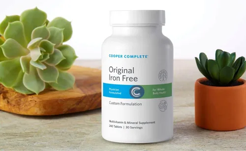 Vista 8 de COOPER COMPLETE - Multivitamínico original sin hierro - Suplemento multivitamínico diario y mineral - Suministro para 30 días. Paquete de 1