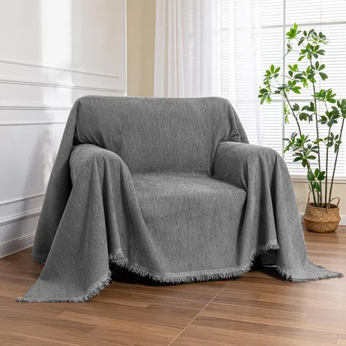 Vista 34 de MEETSKY Funda de sofá para sofá de cojines, protector de muebles de sofá, fundas de sofá de chenilla, fundas de sofá seccional para mascotas, funda