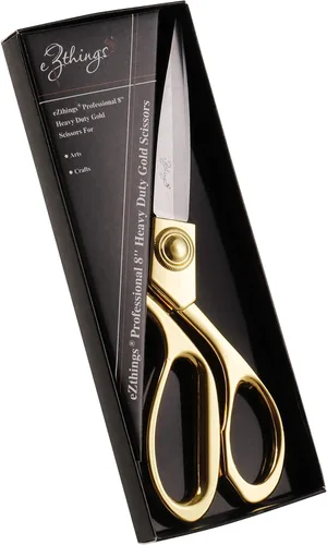 Vista 7 de eZthings®, tijeras resistentes tapizadas de 12" para cortes artísticos y confección de manualidades, tapetes.