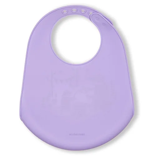 Vista 2 de Modern Twist - Babero 100% silicona de grado alimenticio, impermeable y reutilizable, Badger Family - Lavanda