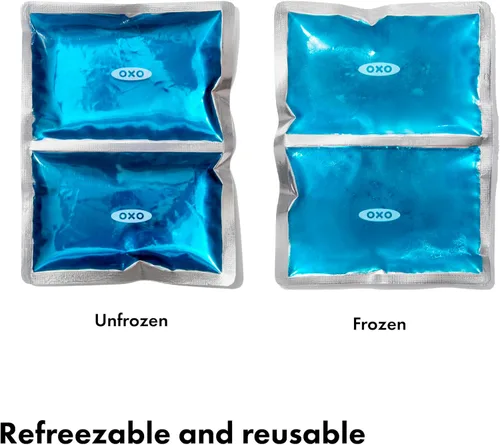 Vista 3 de OXO Juego de bolsas de hielo Good Grips Prep & Go - Azul océano