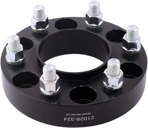 Vista 7 de Espaciadores de rueda hubcéntricos VLAOSCHI negros 6x120 de 1.25 pulgadas con pernos 14x1.5 compatibles con Chevy GMC-Cadillac de 6 pernos
