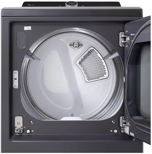 Vista 5 de Secador eléctrico inteligente ventilado de 7.3 pies cúbicos en negro mate con puerta EasyLoad, tecnología TurboSteam y Sensor Dry