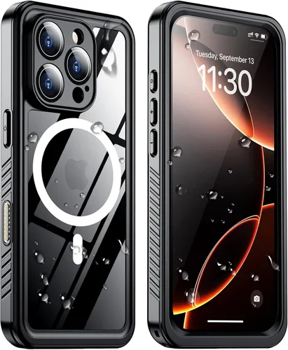 Vista 32 de Red2Fire Magnética para iPhone 15 Plus Funda para iPhone 14 Plus Transparente, [Compatible con MagSafe][Protección contra Caídas de Grado