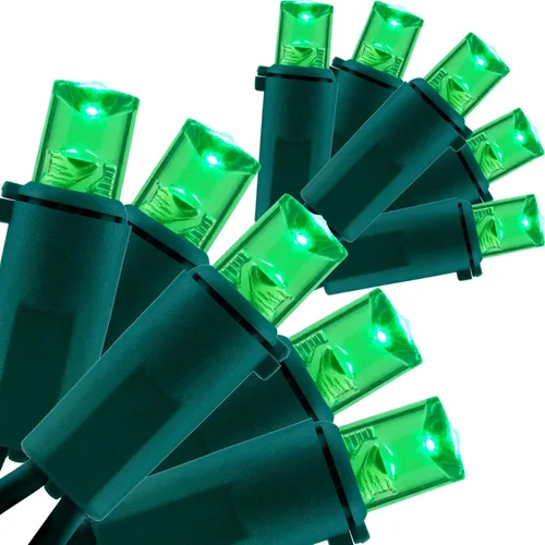 Vista 13 de YULETIME Luces LED de Navidad de gran angular de color blanco frío, 200 unidades, 50 pies, paquete de 2 hebras de 25 pies, 100 luces