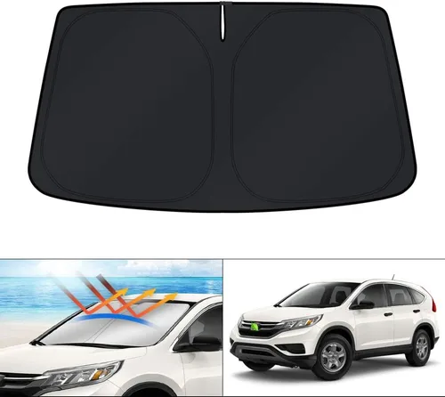 Vista 154 de KUST - Parasol plegable para parabrisas para BMW X1 E84, accesorios 2011 2012 2013 2014 2015, protector de visera de sol ajustable que bloquea