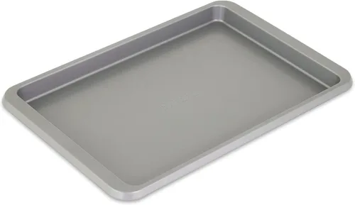 KitchenAid 9x13in antiadherente aluminio acero hornear hoja, contorno plata