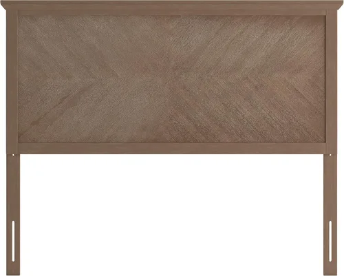 Vista 43 de Merrick Lane Marta - Cabecera de madera tamaño Queen, cabecero ajustable con patrón de espiga en color gris lavado