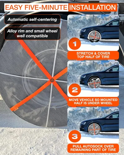 Vista 5 de AUTOSOCK para vehículos comerciales y camiones AL79, calcetines de nieve para neumáticos, paquete de 2