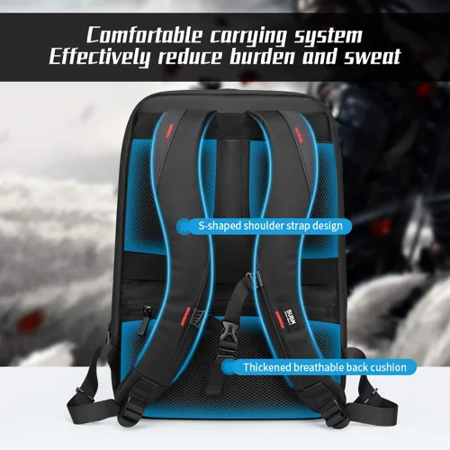 Vista 7 de Console Backpack with PS5, Large Capacity Travel Carrying Case for Sony PlayStation5 Console Digital Edition, Storage for Controller