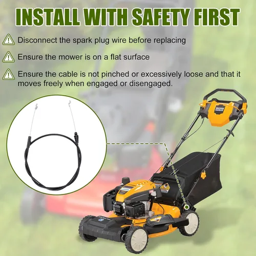 Vista 5 de Podoy 946-04661 Cable de control para compatible con MTD 746-04661, Troy Bilt 21" cubierta compatible con MTD 11A-A0JC027, 11A-A0JC006, YARDMAN