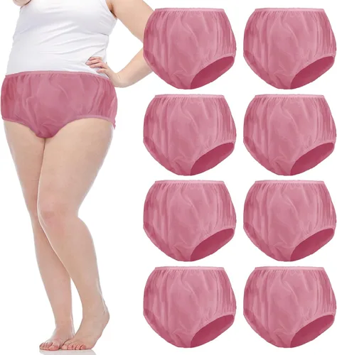 Vista 9 de 9 piezas de ropa interior impermeable para incontinencia, pantalones de plástico a prueba de fugas, protector de incontinencia, protector de pañal