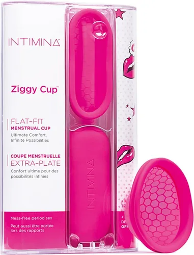 Intimina Ziggy Cup – Extra-Thin Reusable Menstrual Cup with Flat-fit Design