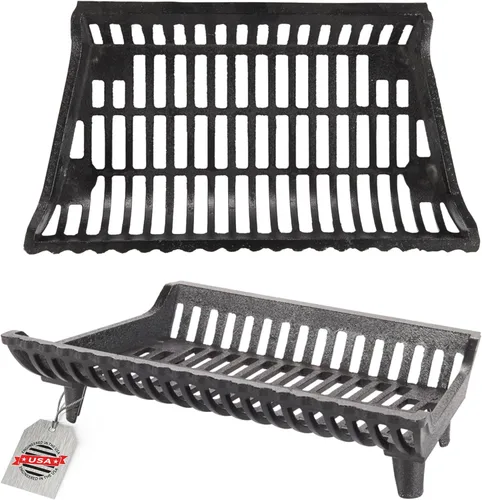 Vista 7 de Flame Genie Rejilla de chimenea de hierro fundido resistente, espacio libre de 1 ½ pulgadas, 15 pulgadas