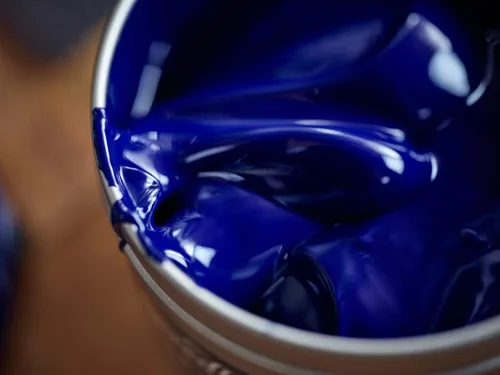 Vista 2 de Speedball Tinta de alivio profesional, azul ultramarino, tubo de 5 onzas