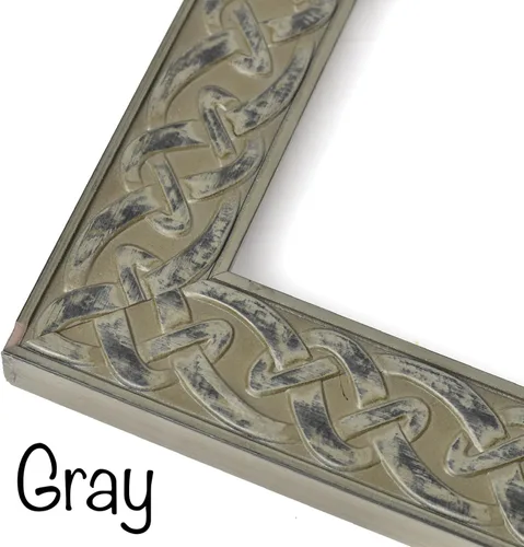 Vista 3 de Irish Celtic Picture Frame, 1 3/4" Handcrafted Custom Frames For Wall Art Posters And More, Natural Wood With Premium Acrylic Cover For Wall Hanging