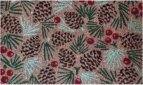 Vista 10 de Briarwood Lane Felpudo de fibra de coco natural para invierno con diseño de cardenal