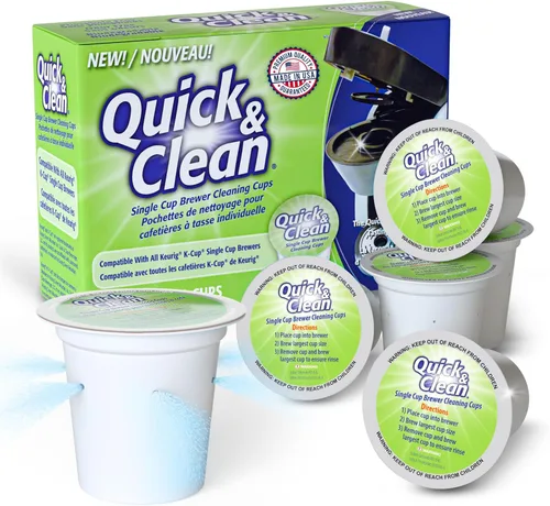 Quick & Clean [6-Pack] Cápsulas de limpieza Keurig - Cápsula limpiadora K Cup para Keurig - Compatible con máquina de café 2.0, elimina manchas, no