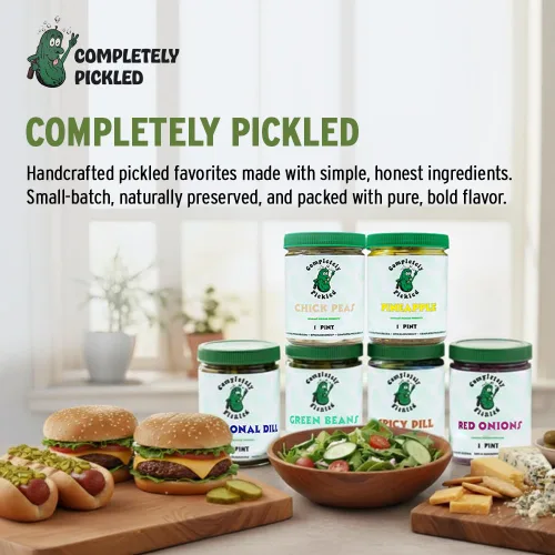 Vista 2 de Variedad gourmet en escabeche, paquete de 4, piñas, cebollas rojas y encurtidos de eneldo, sin azúcar, conservantes o colores artificiales