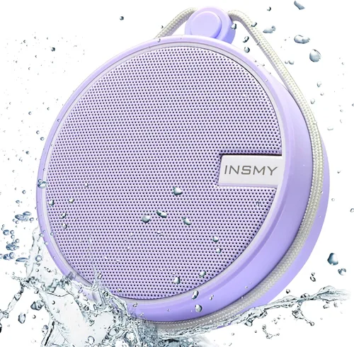 Vista 11 de Altavoz de ducha INSMY C12 IPX7 resistente al agua con Bluetooth, altavoz portátil pequeño, altavoces Bluetooth inalámbricos de sonido claro
