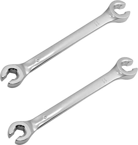 Bettomshin Llave de tuerca acampanada, 0.354 in x 0.433 in métrica doble extremo abierto, 2 unidades