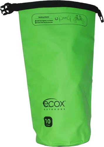 Vista 4 de ecox Bolsa seca impermeable al aire libre para actividades al aire libre Construcción de PVC 500D de alto grado Incluye funda impermeable para Verde