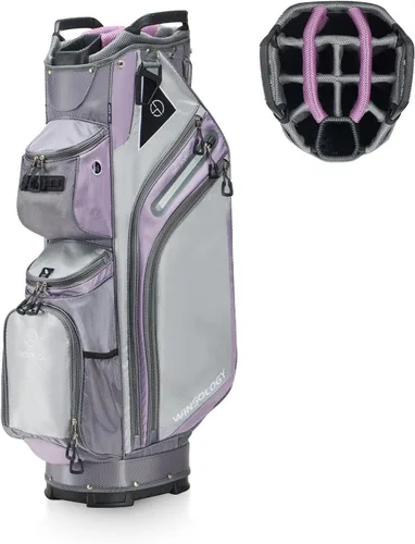 Vista 11 de Max Bolsa ligera para carrito de golf con asas duales y 14 divisiones individuales de longitud completa, bolsa de palos de golf con 11 bolsillos