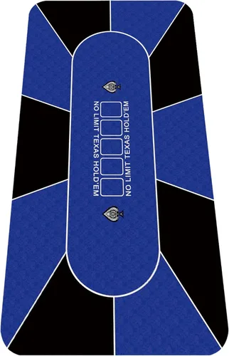 Vista 11 de nuveti Mesa de póquer de 47 x 24 pulgadas, cubierta de mesa de póquer portátil Texas Hold'em, mesa de póquer plegable, parte inferior de goma