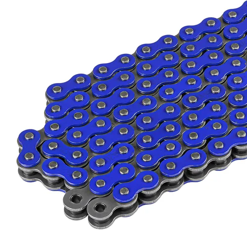 Vista 3 de Caltric Cadena de transmisión no Oring de 520 pasos azul de 120 eslabones compatible con ATV/UTV/Quad/Side X Side/Motocicleta/Dirtbike/con remache