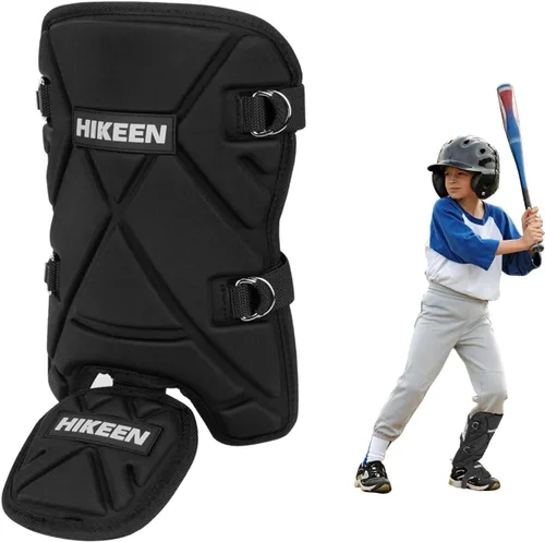 Vista 7 de Hikeen Baseball Leg Guard Batter's Shin and Foot Shield with Adjustable Straps Batting Softball Gear Suitable for Right Hand & Left Hand Hitters