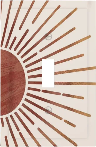 Vista 125 de Bear Moose Lodge Woodland - Placa de interruptor de luz dúplex individual de 1 banda, cubierta de salida decorativa de pared, placa frontal