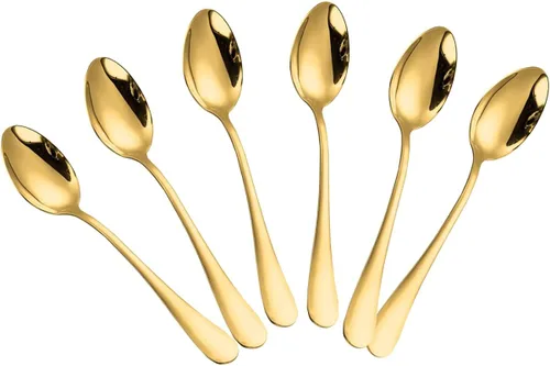 Vista 10 de Wesdxc56 Demitasse - Cucharas de café expreso, mini cuchara de café, cucharas pequeñas de acero inoxidable de 4 pulgadas para postre, juego de 6