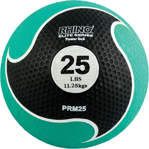 Vista 10 de Champion Sports Rhino Elite Medicine Ball – Textured Surface, Superior Grip, Hollow Synthetic Rubber for Consistent Bounce & Durability, Multiple