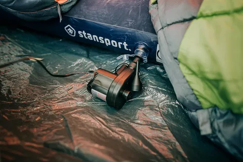 Vista 6 de Stansport Bomba De Aire Eléctrica De Alto Volumen (439), Negro