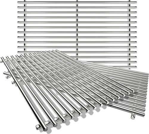 Vista 8 de QuliMetal 66089 Rejillas de parrilla para Weber Genesis 2 E-410/E-415/E-435, piezas de parrilla para parrillas de gas Weber GS4 Genesis II/LX serie