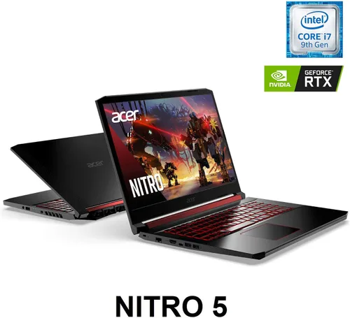 Vista 2 de Acer Nitro 5 - Portátil de Gaming, Intel Core i5-9300H, 9ª generación, NVIDIA GeForce GTX 1650, pantalla IPS Full HD de 15.6 pulgadas, RAM 8 GB