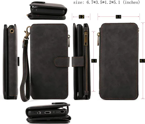 Vista 7 de MODOS LOGICOS Funda para Samsung Galaxy Note 8, [Cartera desmontable Folio] [2 en 1] [Almacenamiento de efectivo con cremallera]