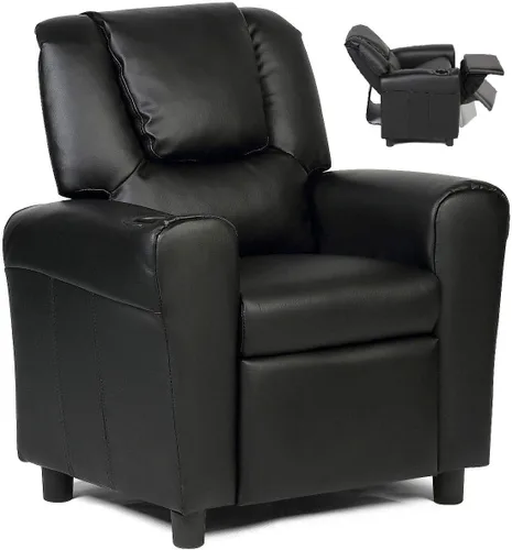 Vista 10 de Costzon, sillón reclinable niños, sillón, sofá para niños, con soporte para taza., Rojo
