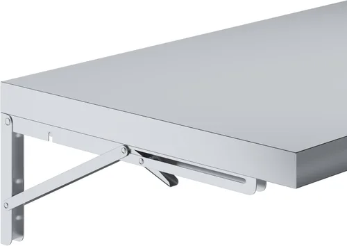 Vista 6 de AmGood Estante de pared plegable de acero inoxidable de 18 pulgadas x 48 pulgadas NSF Soporte de concesión, camión de comida, cocina