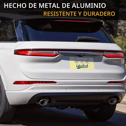 Vista 6 de Placa de matrícula delantera personalizada de aluminio con versículo bíblico Salmo 46:5 "Dios está en ella, no fallará" con destellos rosa Azul