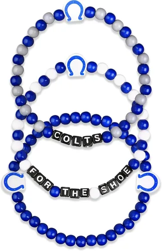 Vista 8 de FOCO NFL unisex-adult NFL Team Logo Officially Licensed 3-Pack Beaded Friendship Bracelets