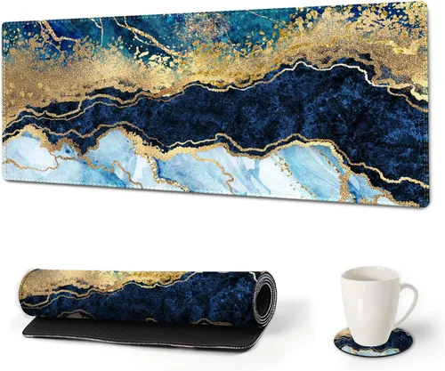 Vista 25 de ArtSo Alfombrilla de mouse grande para juegos, alfombrilla de escritorio extendida, alfombrilla para teclado XL, alfombrilla larga para mouse