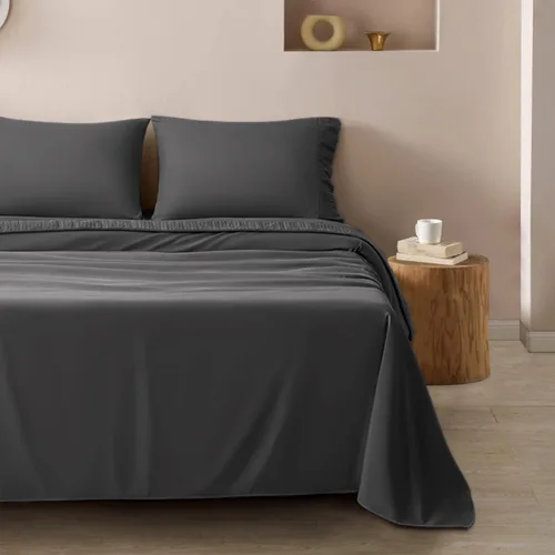 Vista 3 de SONORO KATE Juego de sábanas de cama, sábanas suaves de 1800 hilos, sábanas y fundas de almohada de microfibra refrescante, sábanas de 4 piezas