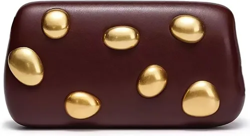 Bolso cruzado de cadena de moda para mujer, bolso de hombro, bolso de mano acrílico para boda, bolso de noche de concha, clutch formal 1 B Claret