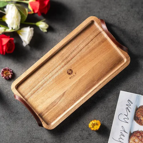 Vista 5 de Tablas de charcutería con asas, plato de madera para postre, tabla de queso, tabla de servir pizza, tabla de charcutería de viaje, verduras, frutas