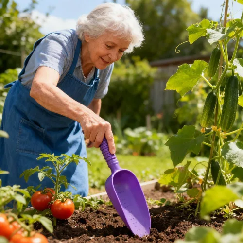 Vista 5 de Pala de jardín de plástico, herramienta de paleta de mano, antideslizante, cuchara de tierra para macetas, trasplante, excavación, deshierbe
