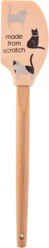 Vista 7 de Karma, espátula de silicona con mango de madera resistente al calor, espátulas para hornear, cocinar y mezclar, decoración moderna de cocina