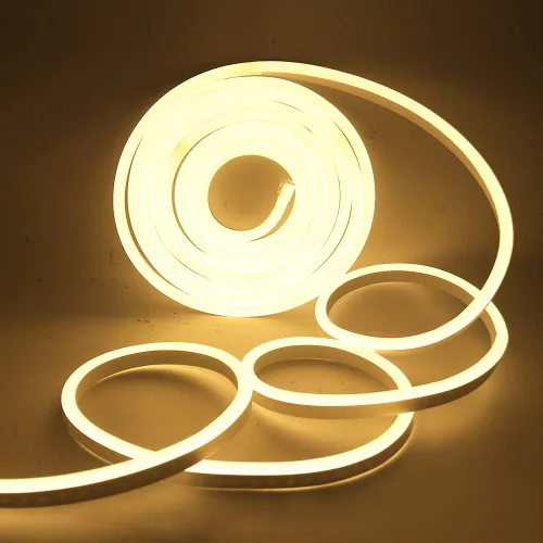 Vista 13 de Luz de neón LED, regulable CA 110-120V flexible tira de luces LED de neón, 120 LEDs/M, 50 pies/49.2 ft impermeable 2835 SMD LED cuerda de luz + Azul